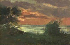 Sunset by Beweti - Oil on cardboard 