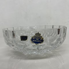 Beyer Bleikristall Crystal Bowl Sectioned Serving Dish West Germany, 1950s