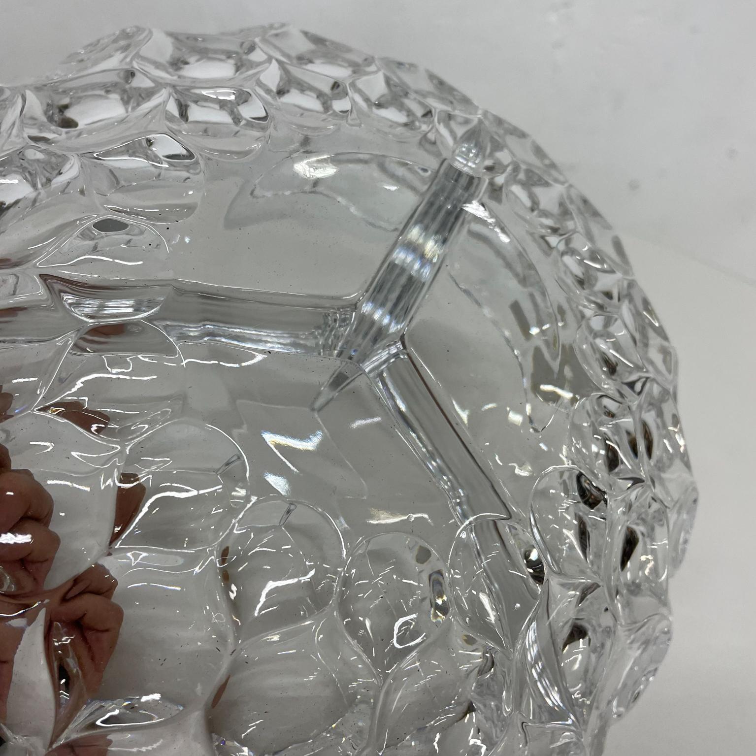 Mid-20th Century Beyer Bleikristall Crystal Bowl Sectioned Serving Dish West Germany, 1950s