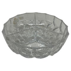 Beyer Bleikristall Crystal Bowl Sectioned Serving Dish West Germany, 1950s