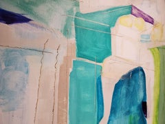 "Beyond" Abstract Mixed-Media Painting on Canvas by Louis Shields, 2015