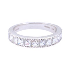 Bez Ambar Blaze Cut Diamond Designer Band 1.00 Carat H VVS 18 Karat White Gold