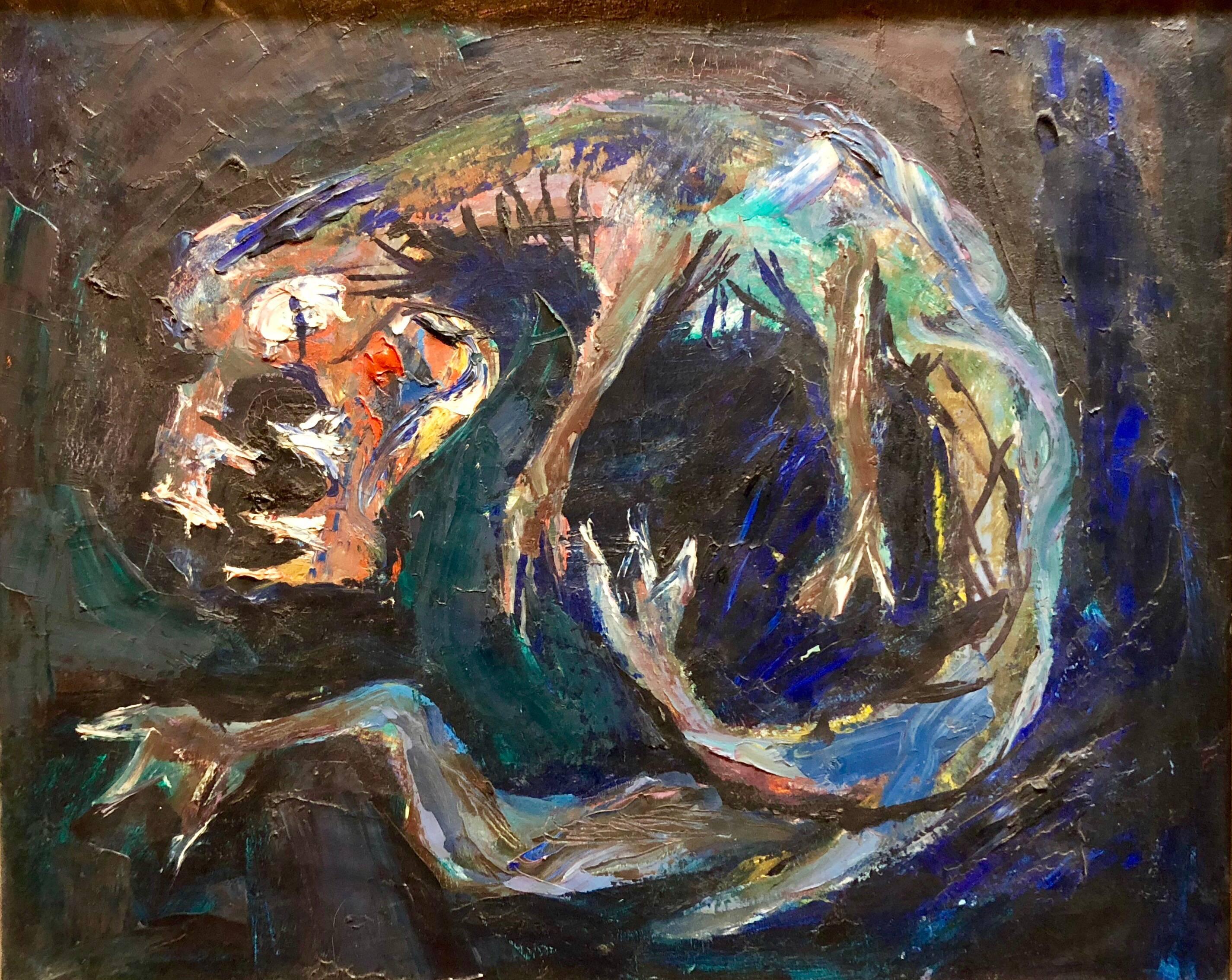 This piece appears unsigned. it is very similar to several of the images in 'Into the Night life' his collaboration with Henry Miller.
Genre: Israeli
Subject: Abstract
Medium: Oil
Surface: Canvas


Bezalel (nicknamed “Lilik”) Schatz was an Israeli