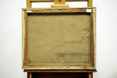 Modernist Interior Kneeling Female Nude Figure Bezael Schatz Israeli Painting