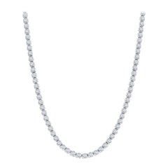 Bezel Diamond Necklace 5 Carat