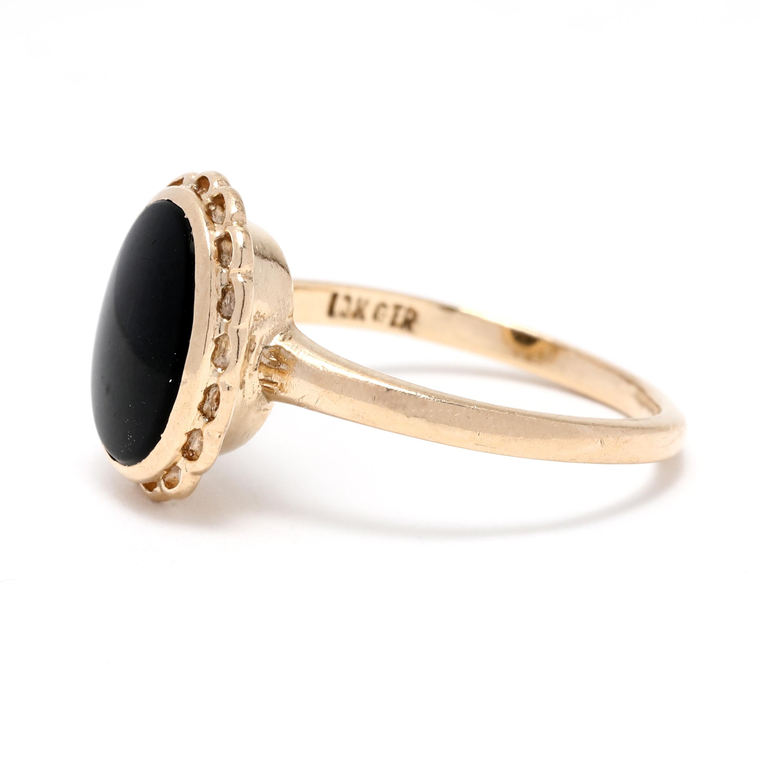 simple black onyx ring