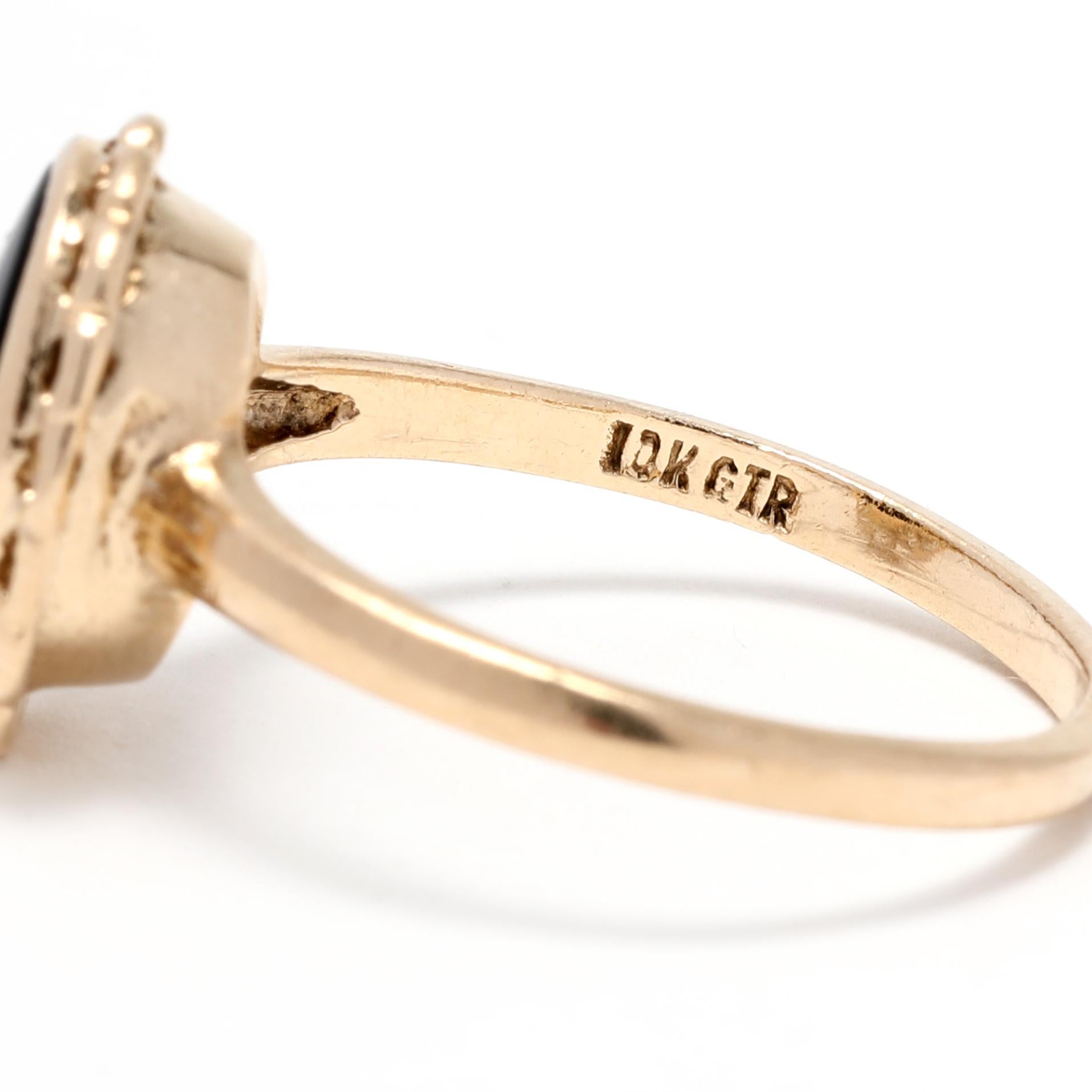 black onyx ladies rings