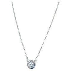 Bezel set 0.25 Carat Diamond Pendant Necklace