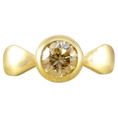 Vintage Bezel set 0.60ct Chestnut Diamond Ring in 18ct Yellow Gold