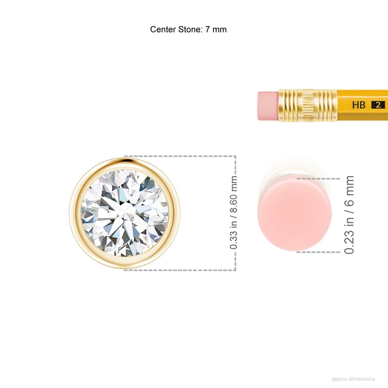 Moderne Pendentif en or jaune 18 carats serti d'un chaton de 1 ct de diamant (Color-G  Clarté-VS2) en vente