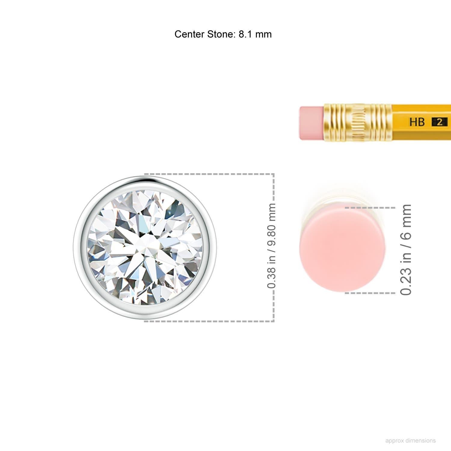 Moderne Pendentif en or blanc 18K serti d'un chaton de 1,25 ct de diamant (Color-G  Clarté-VS2) en vente