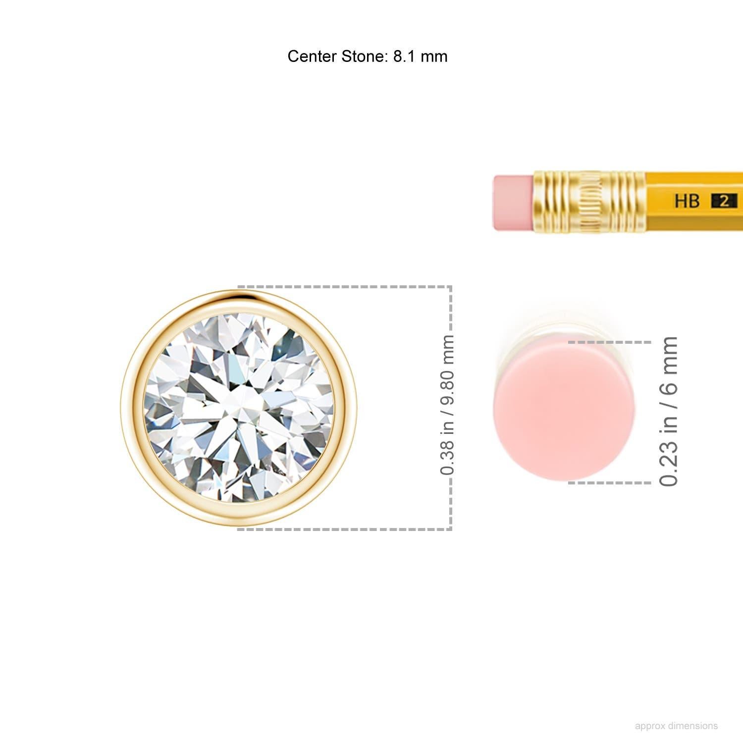 Moderne Pendentif en or jaune 18K serti d'un chaton de 1,25 ct de diamant (Color-G  Clarté-VS2) en vente