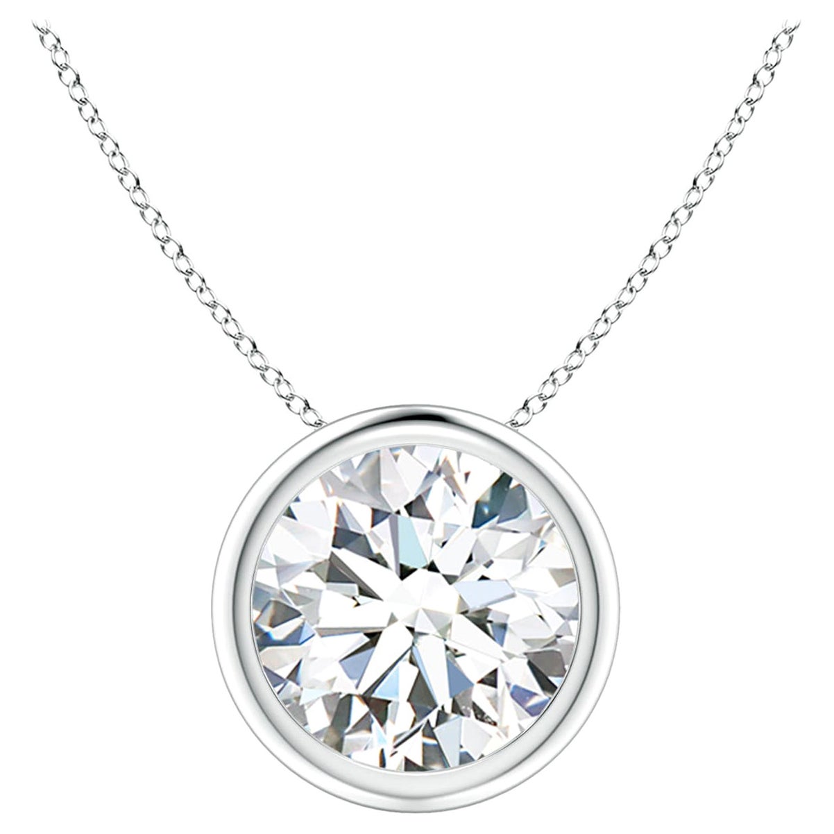 Anhänger aus 18 Karat Weißgold mit 2,01 Karat Diamanten in Lünettenfassung (Color-G  Klarheit-VS2)