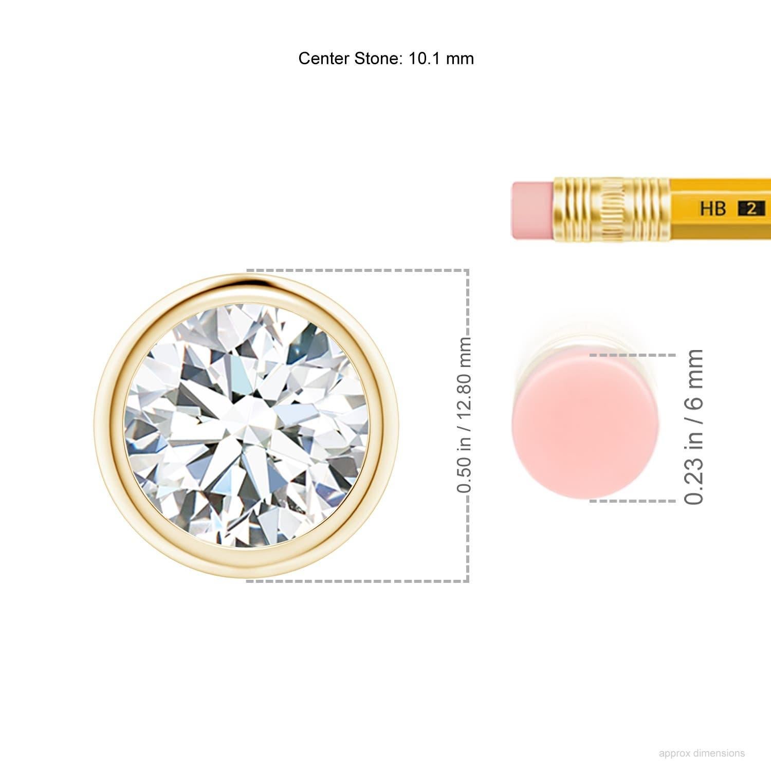 Moderne Pendentif en or blanc 18 carats serti d'un diamant de 3 carats (Color-I-J  Clarté-I1-I2) en vente