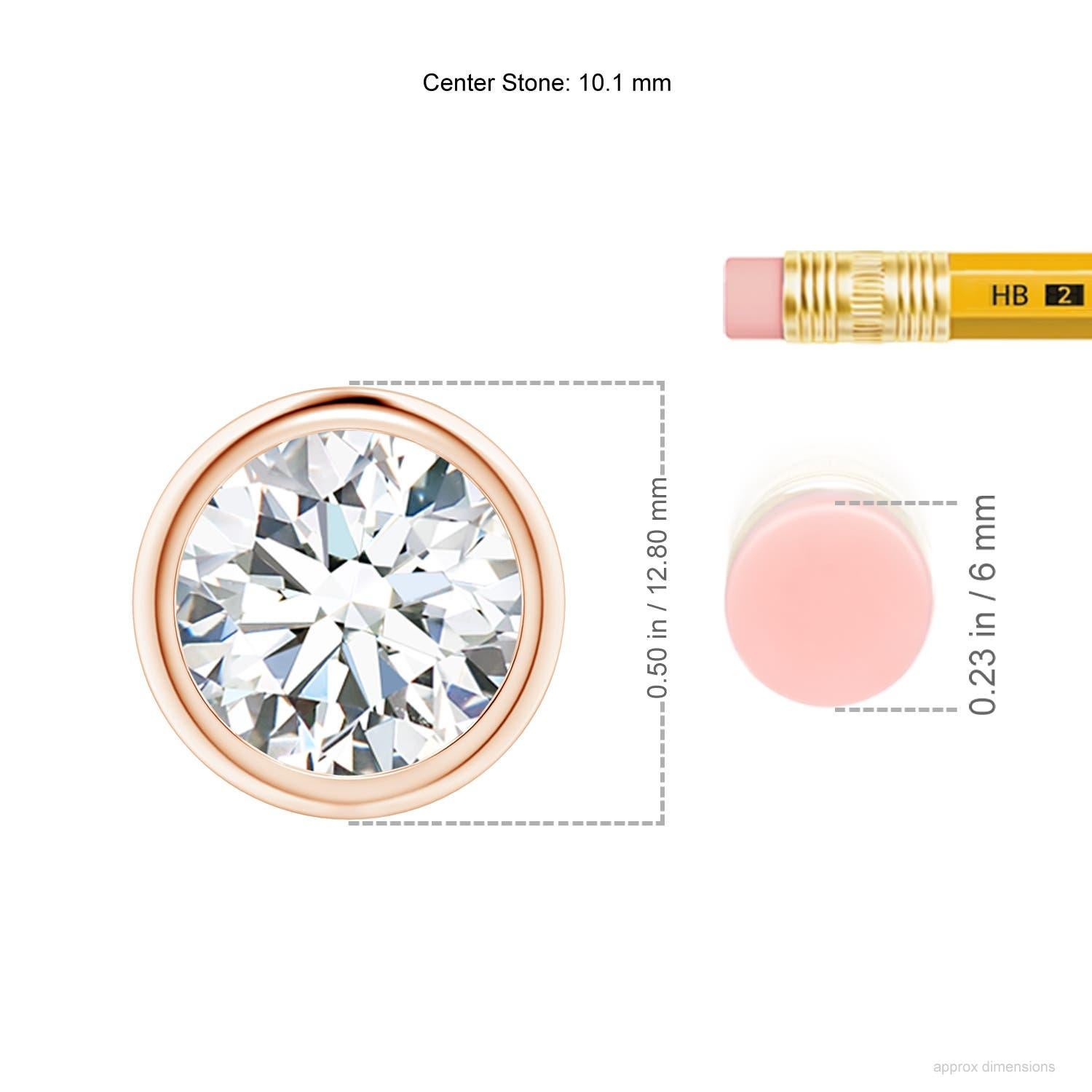 Moderno Ciondolo solitario con diamante da 3 carati incastonato in platino (colore I+I)  Chiarezza-I1-I2) in vendita