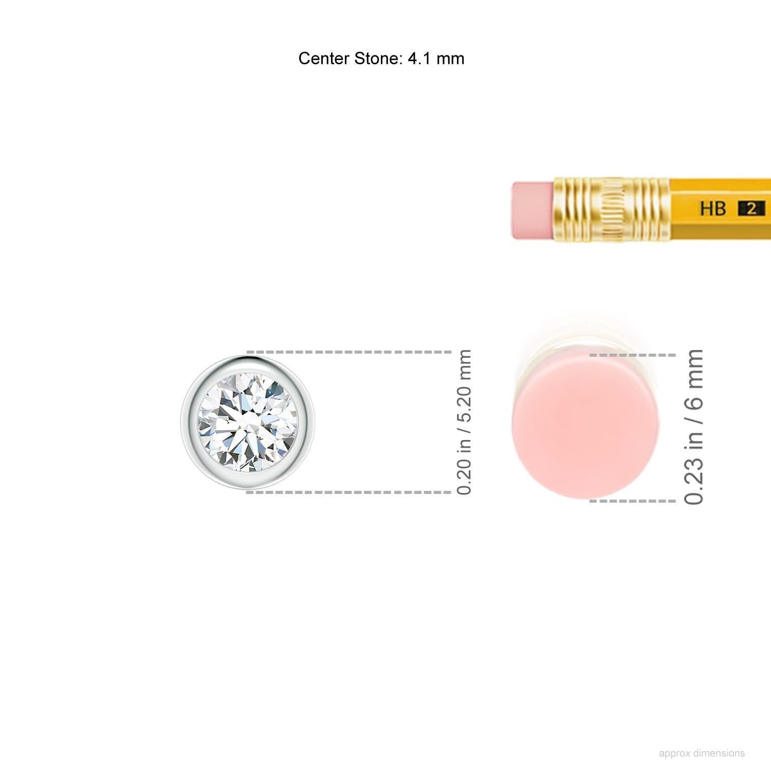 Moderne Pendentif en or blanc 18K serti d'un chaton et d'un diamant de 5 ct (Color-G  Clarté-VS2) en vente