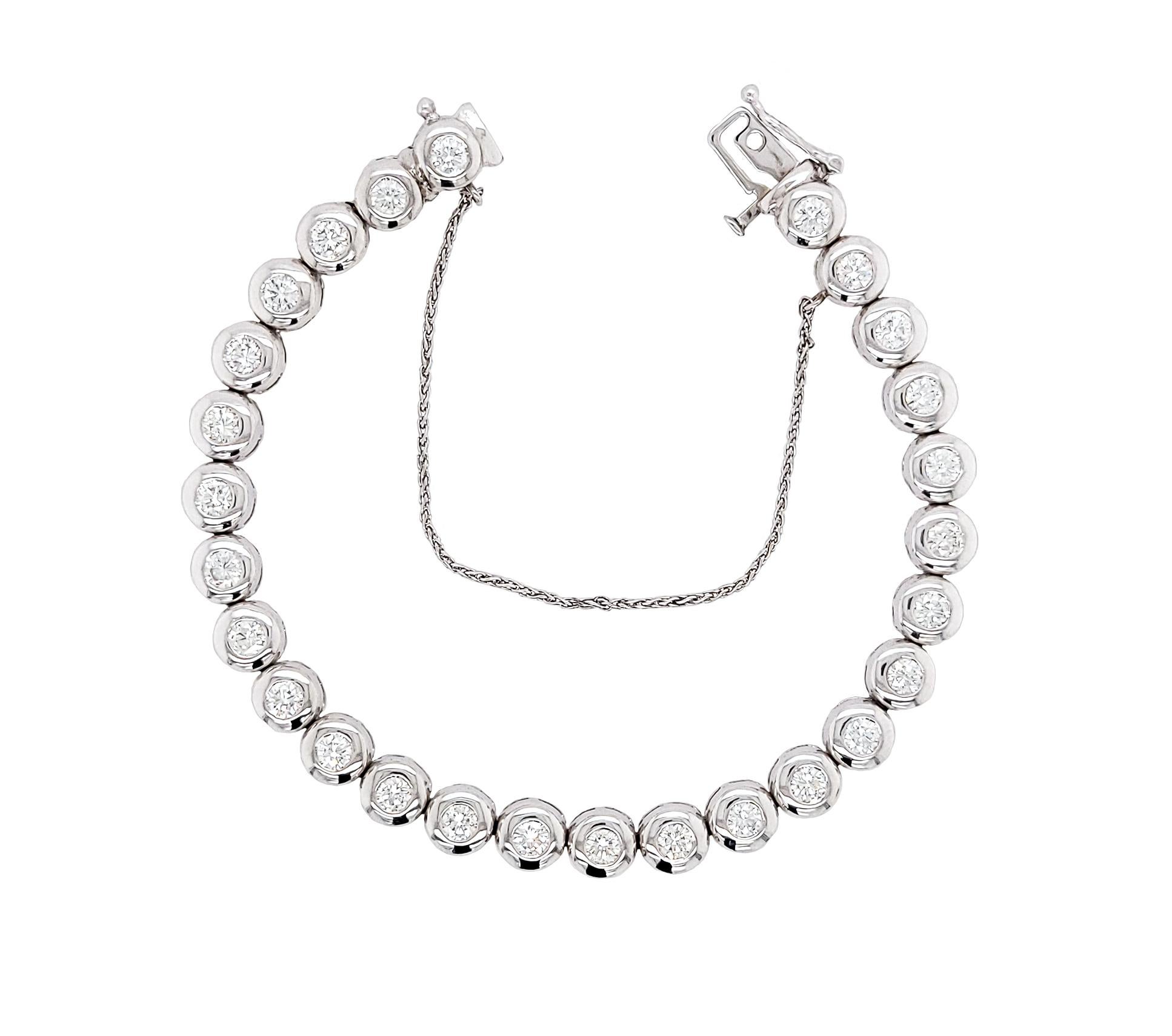 bezel set tennis bracelet