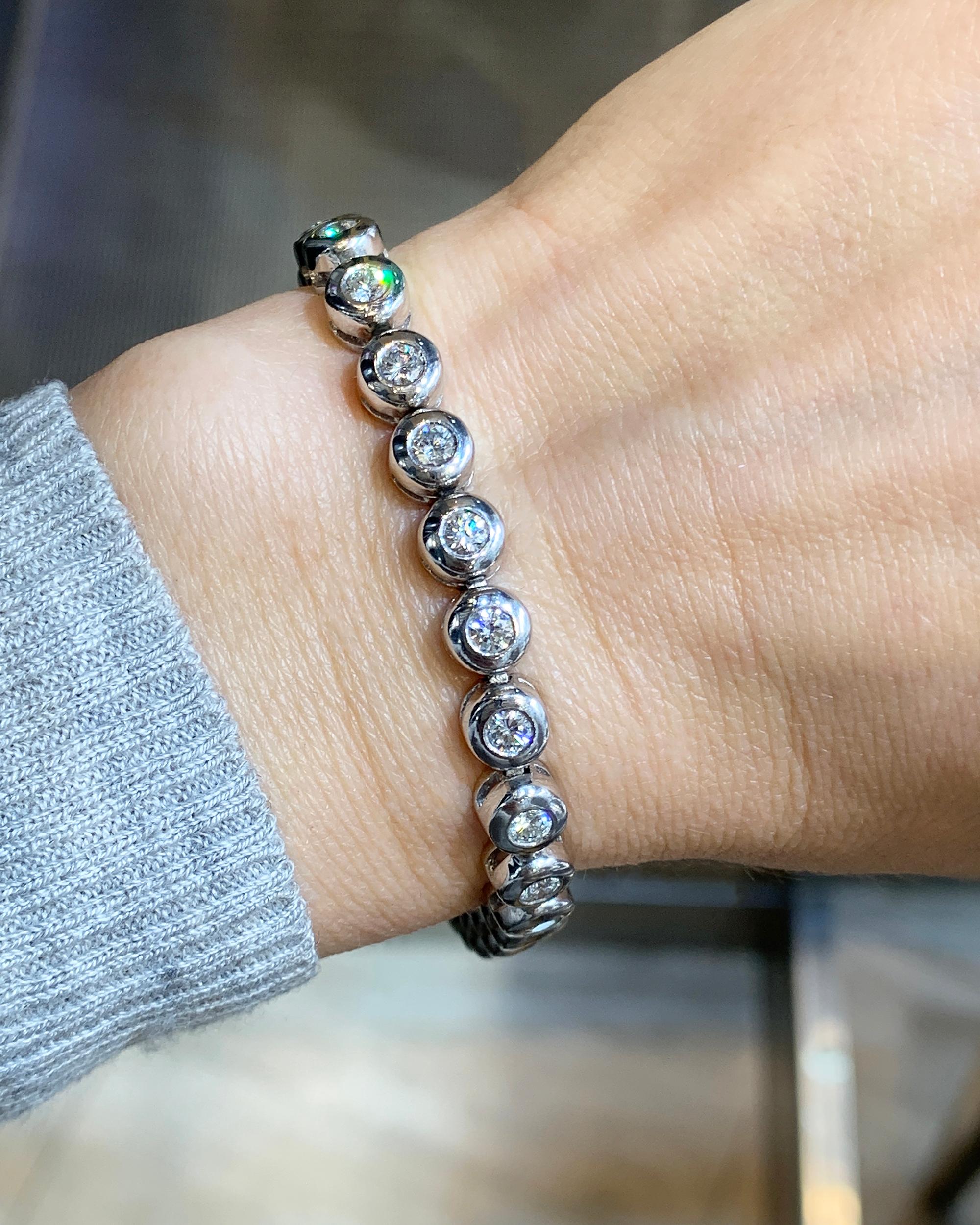 diamond bracelet bezel set