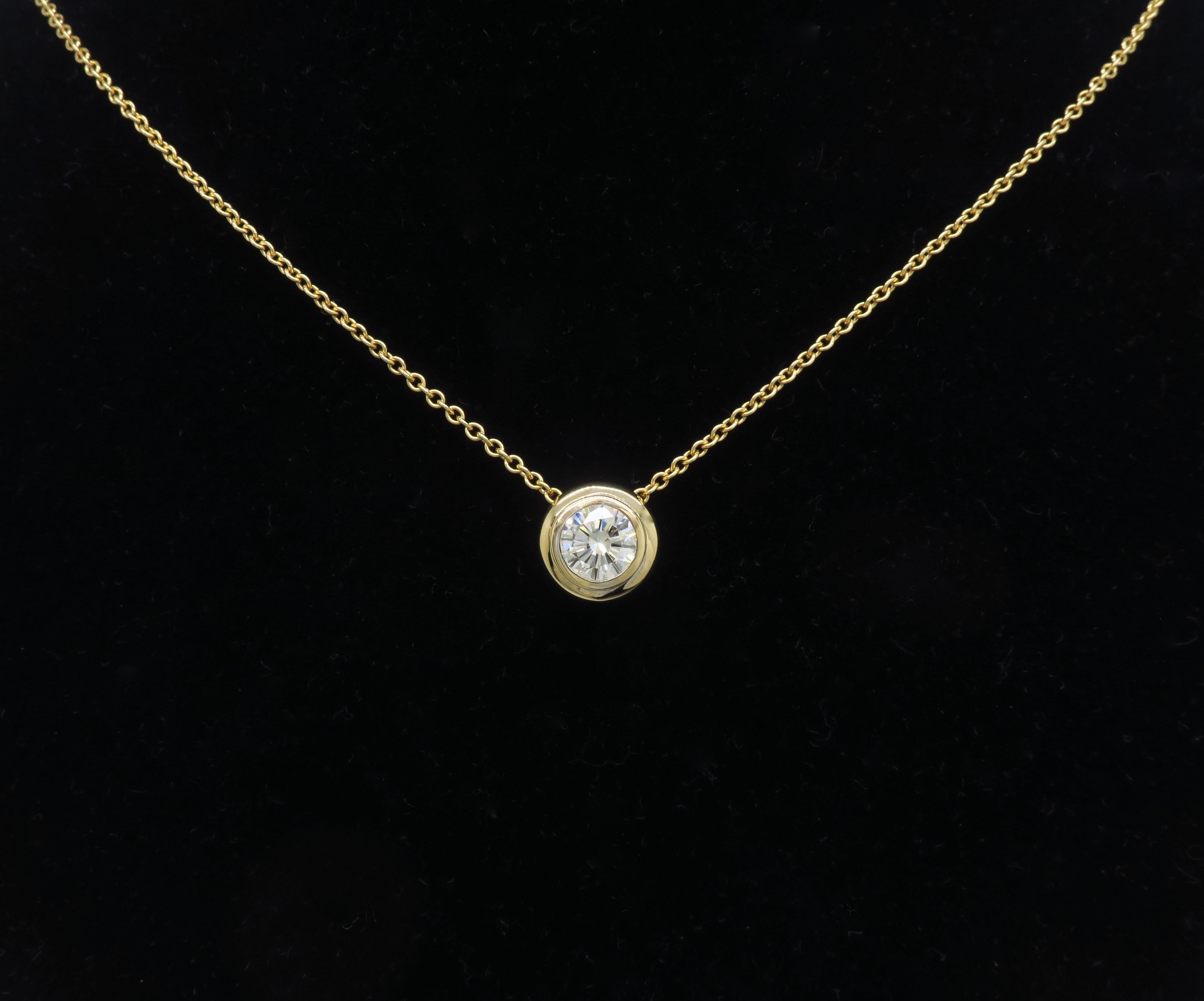 Collana con ciondolo a scorrimento con diamanti incastonati in vendita 5