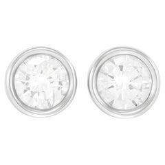 Bezel-Set Diamond Studs