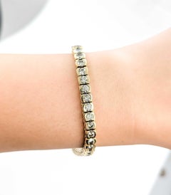 Bezel-Set Diamond Tennis Bracelet in 14k Yellow Gold