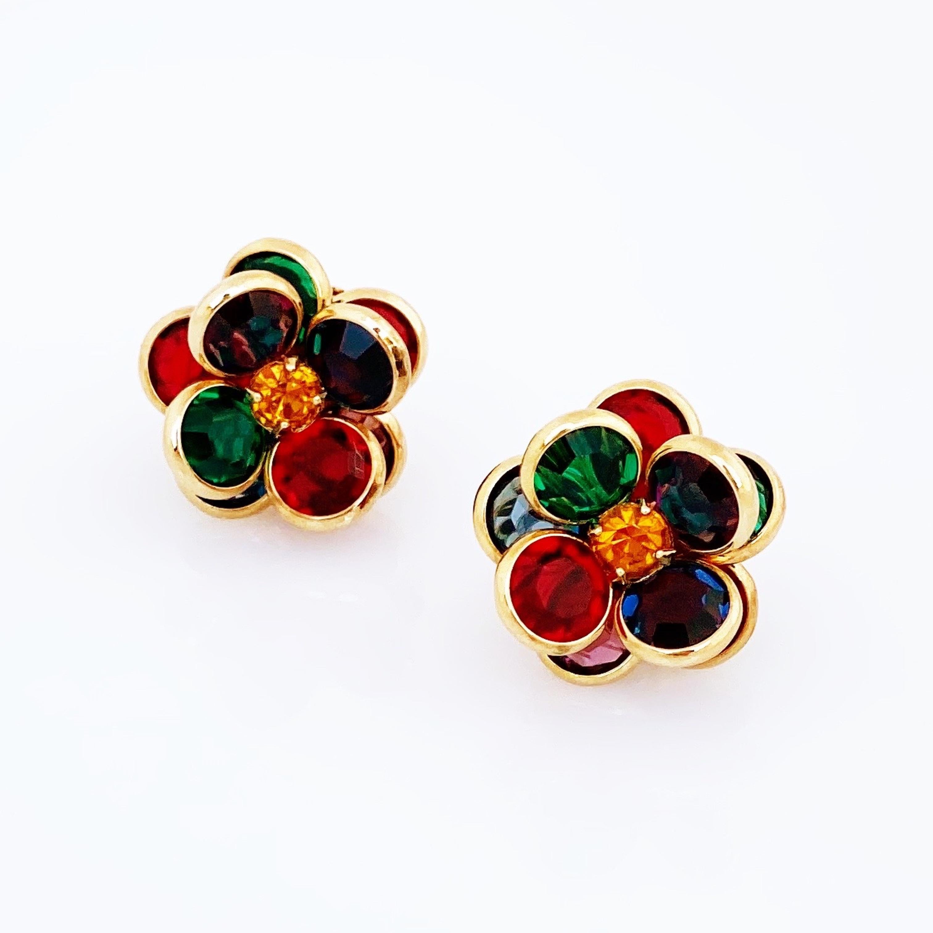jewel tone earrings