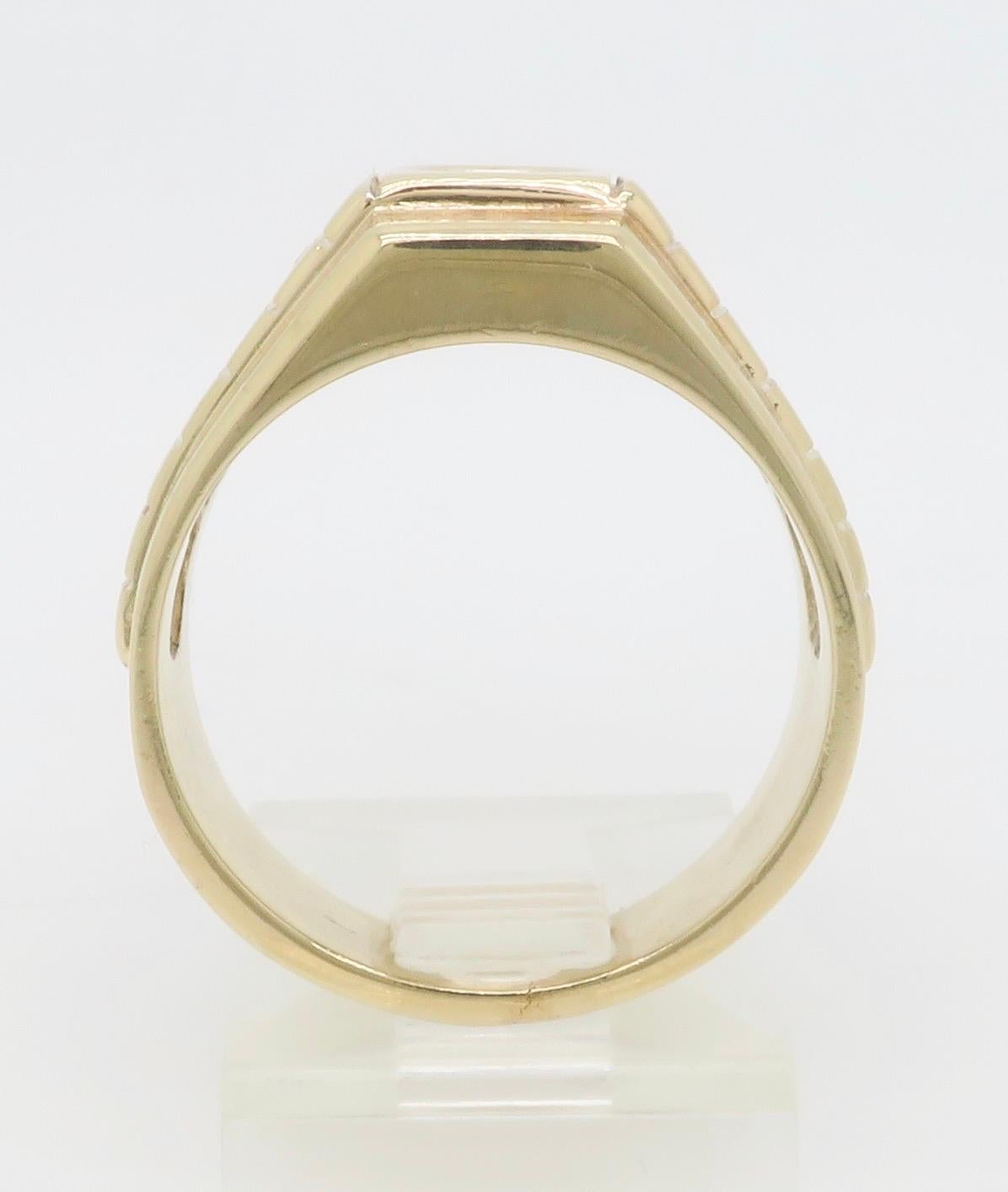 Bezel Set Men's Diamond Pinky Ring 10