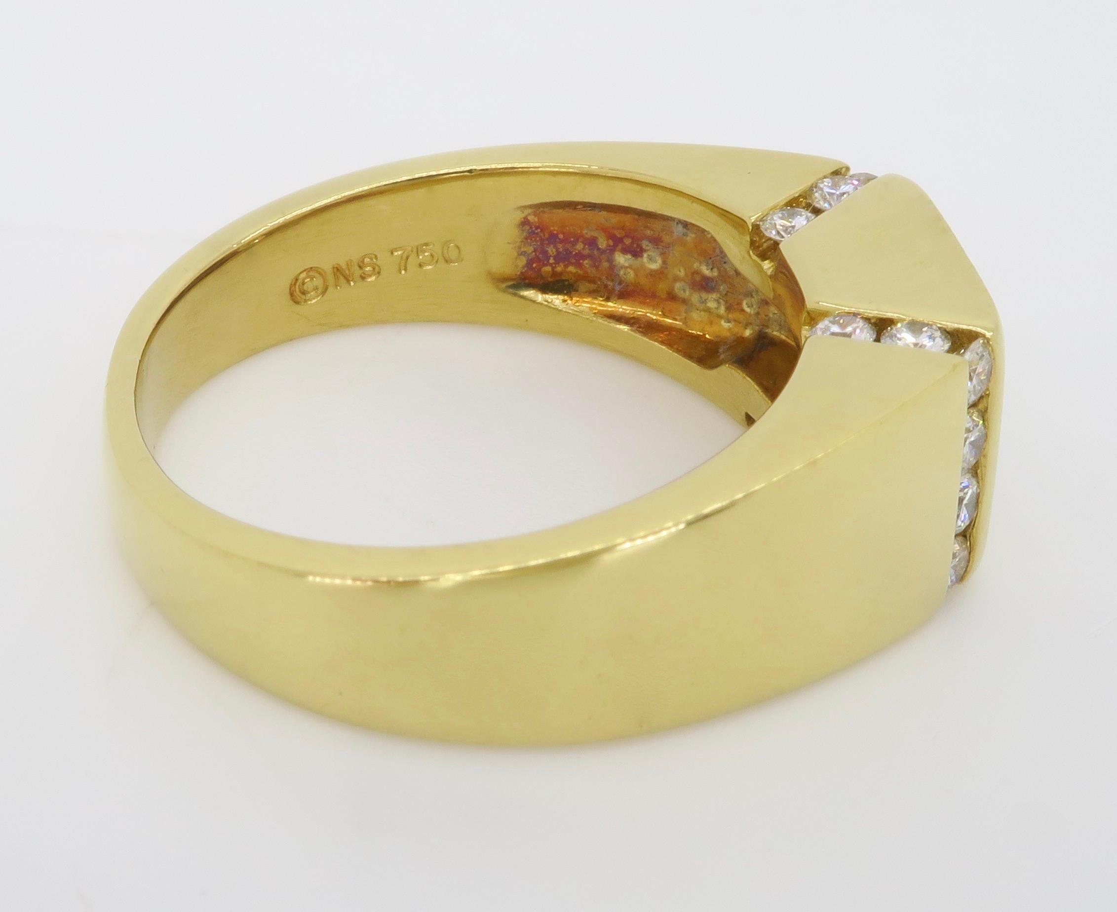 Bezel Set Men's Diamond Ring at 1stDibs mens bezel set diamond ring