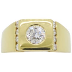 Bezel Set Men
s Diamond Ring