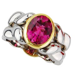 Bezel Set Pink Tourmaline Ring