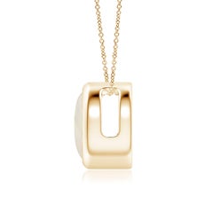 Bezel-Set Round 1.15 ct Opal Solitaire Pendant in 14K Yellow Gold (Size-8mm)