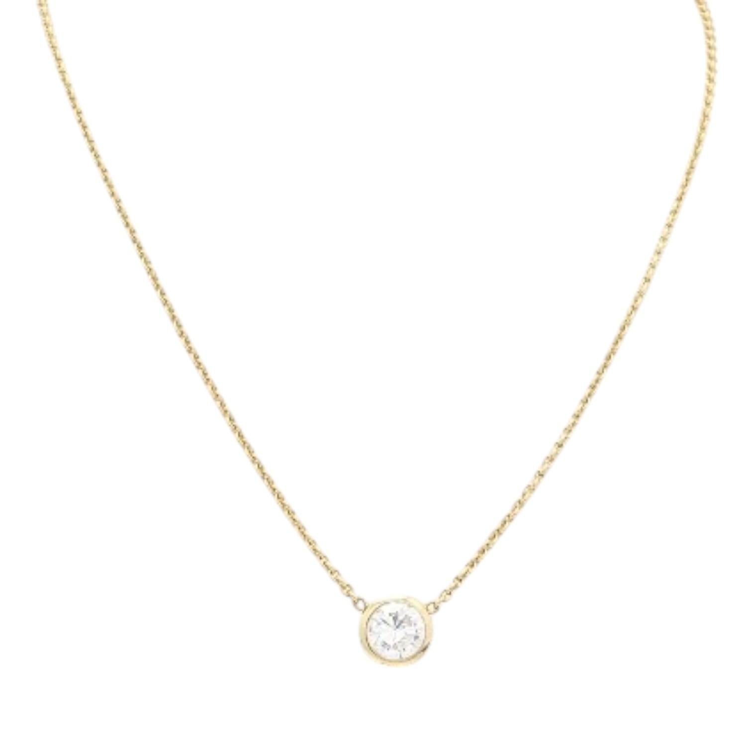 Collana con diamanti solitari incastonati a castone In condizioni ottime in vendita a Scottsdale, AZ