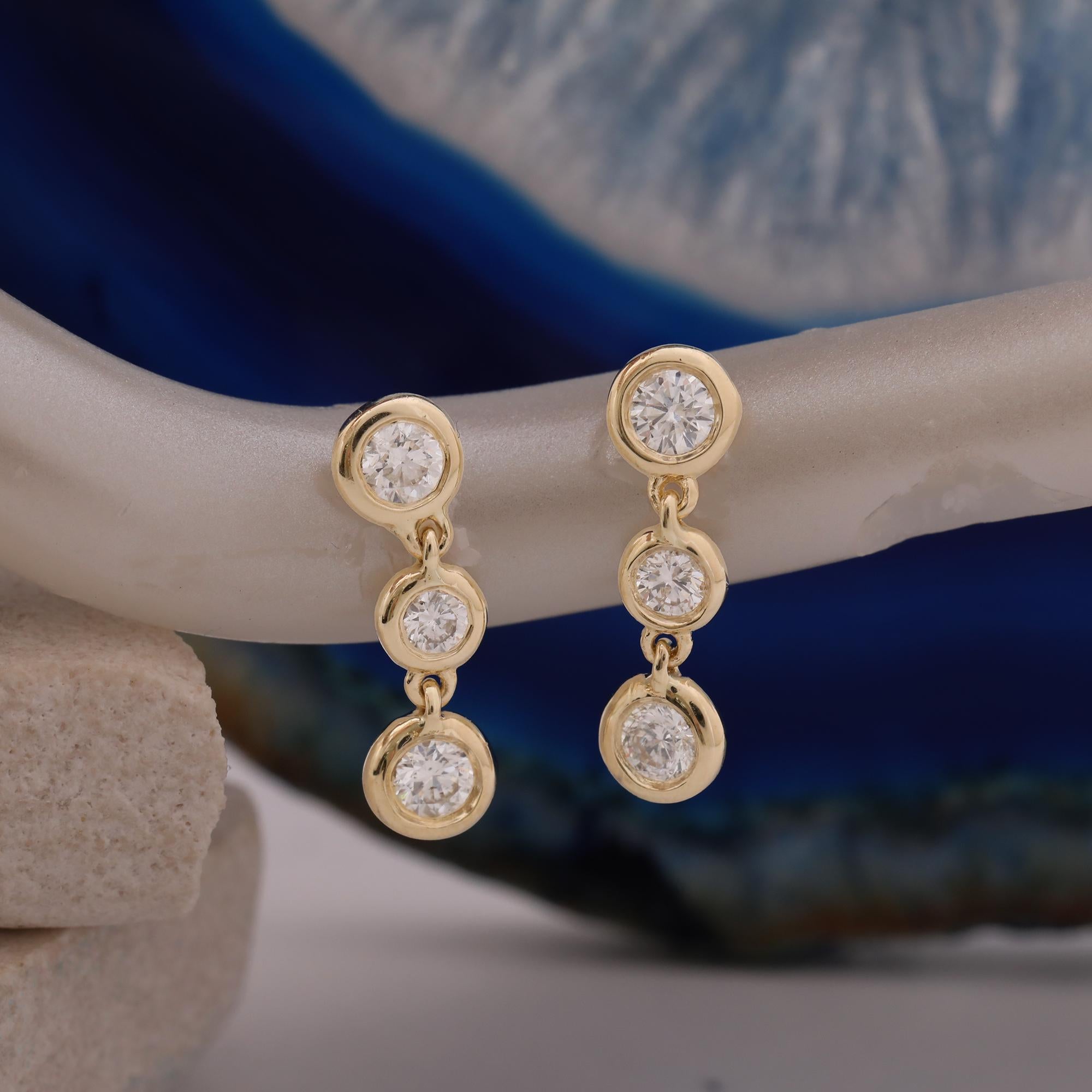 De las mujeres Pendientes de diamantes con engaste biselado 0,20 ct en venta
