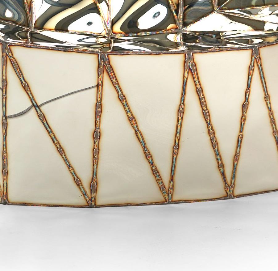 Silla Bezier de acero inoxidable y pulido espejo soldado de Julian Mayor Otro en venta