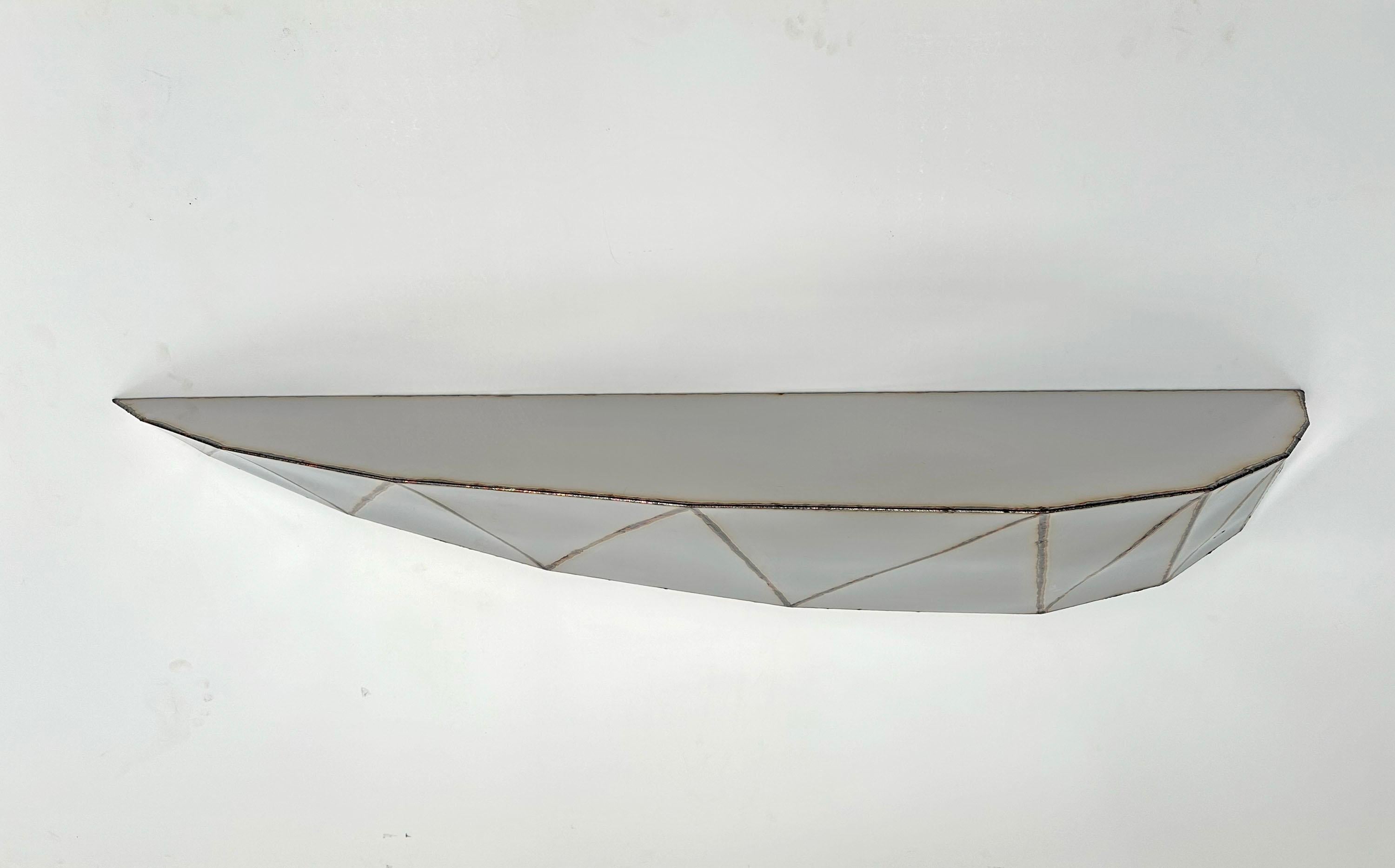 Contemporary Bezier Shelf in Welded Mirror-Polished Stainless Steel by Julian Mayor For Sale