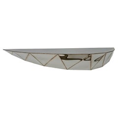 Bezier Shelf in Welded Mirror-Polished Stainless Steel by Julian Mayor