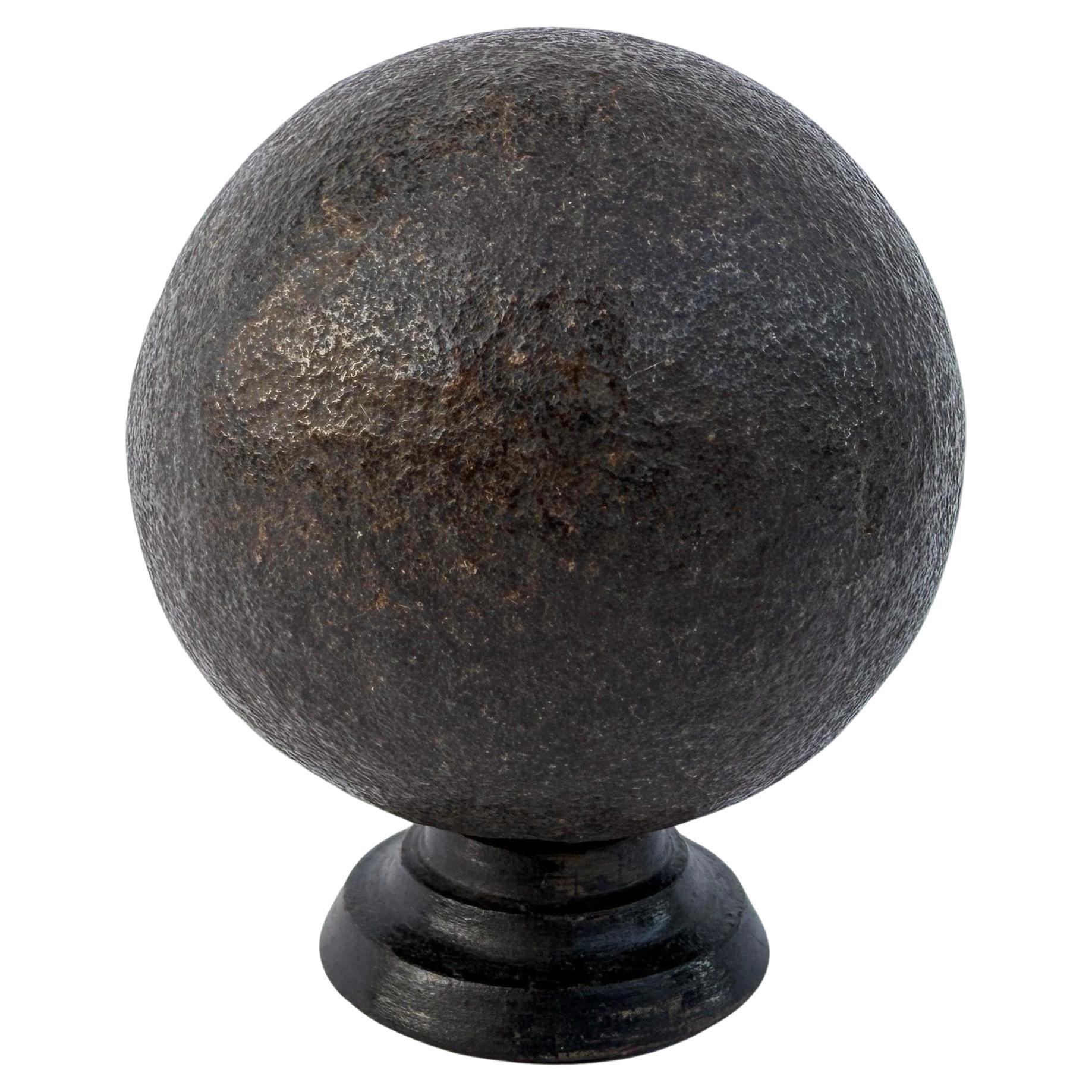 Bezoar Stone with Turned Ebonised Wooden Stand, 18th century.
