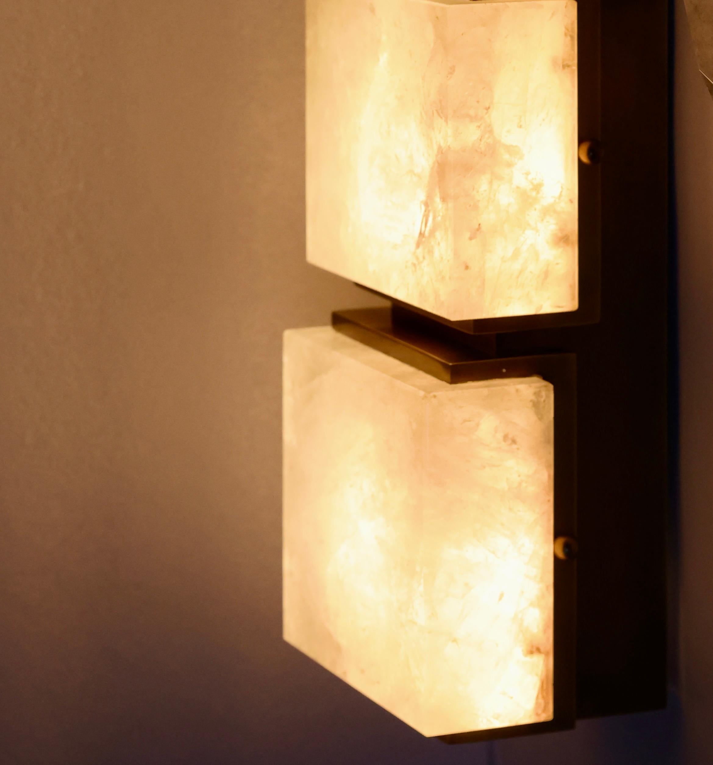Contemporary Group Of 15 BFA30 Rock Crystal Sconces For Sale