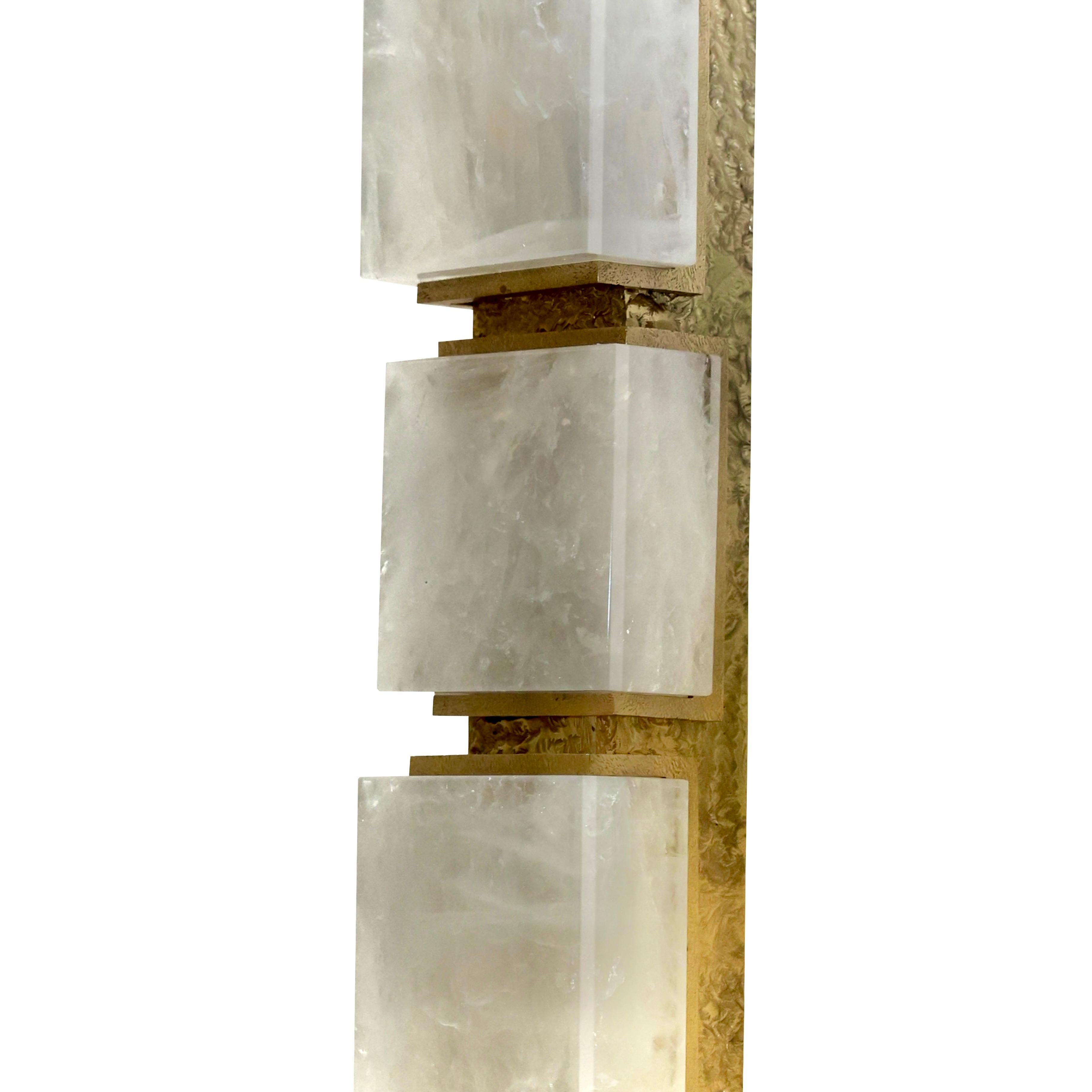 Contemporary BFB17 Rock Crystal Sconces For Sale