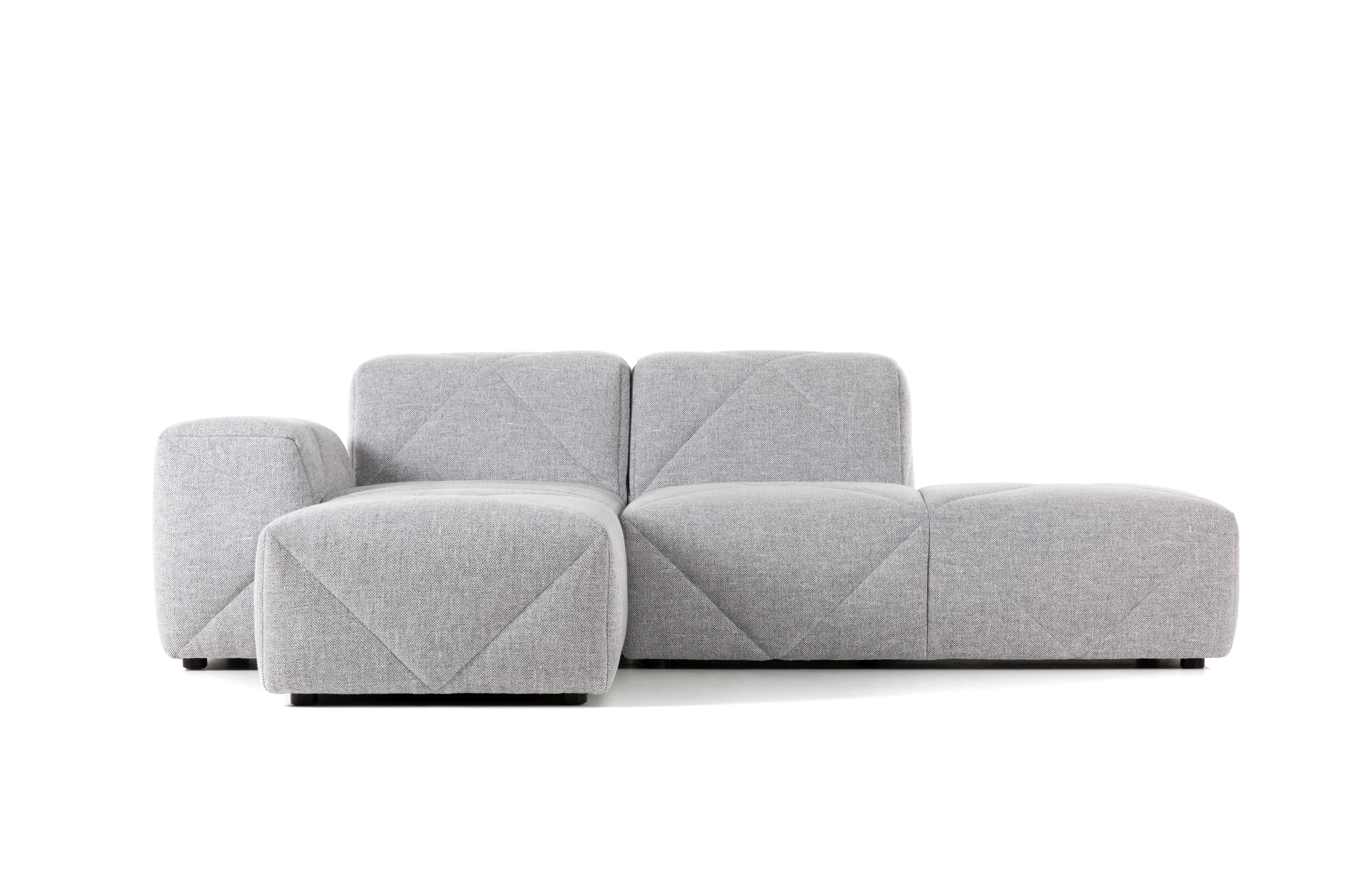 Bff Sofa 2 Piece Sectional By Marcel Wanders In Vesper Silver Fabric