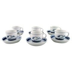 B&G, Bing & Grondahl, Taza de café Corinto con platillo, set de 6