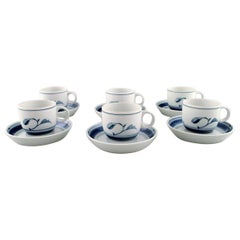 B&G, Bing & Grondahl, Corinth Coffee Cup with Saucer, Set of 6