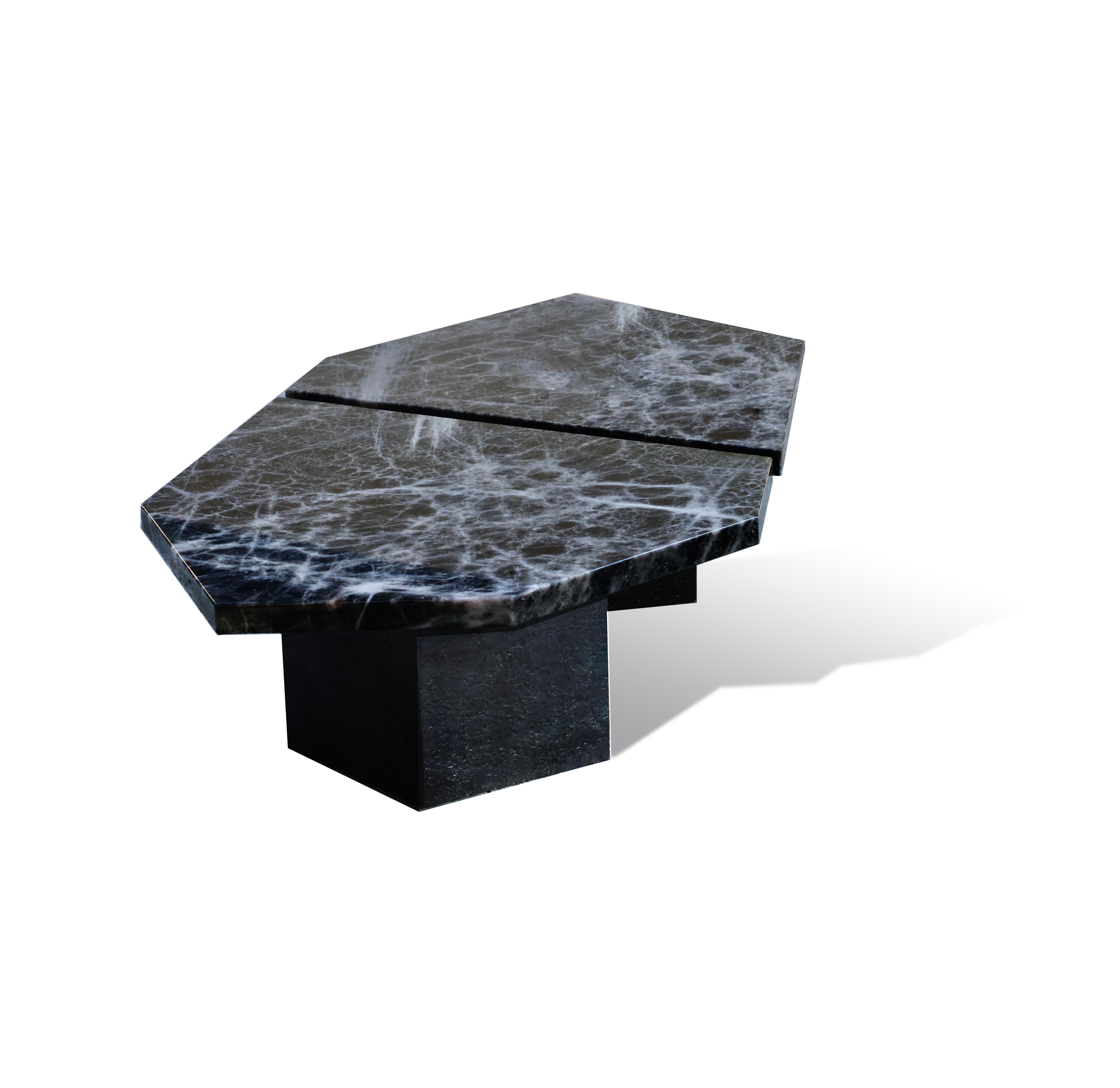Contemporary BGA Geometric Smoky Rock Crystal Tables by Phoenix For Sale