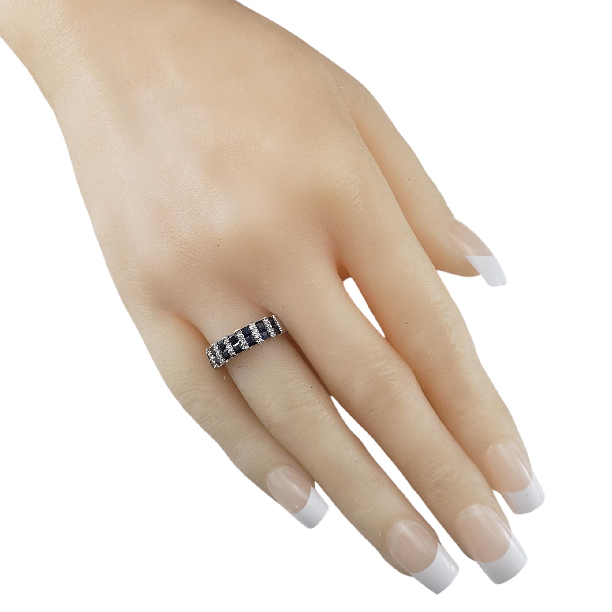 Women's BH Effy 14 Karat White Gold Sapphire and Diamond Ring Size 7 #18660