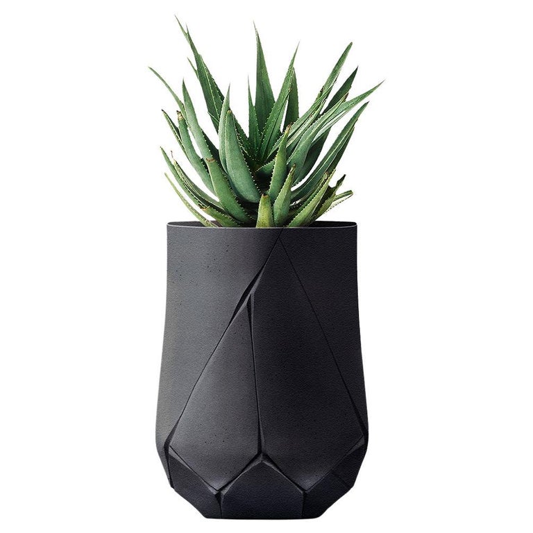 Bhaca Tall Black Planter by Indigenus For Sale at 1stDibs