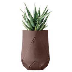 Bhaca Tall Brown Planter by Indigenus