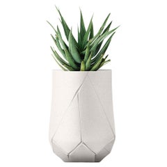 Bhaca Tall White Planter by Indigenus