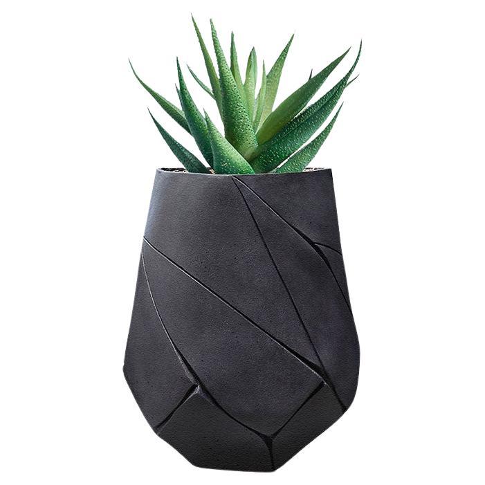 Jardinière noire Bhaca XS par Indigenus