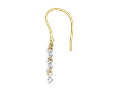 18kt Yellow Gold and Diamond Dangle Earring