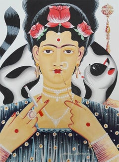 Frida Kahlo, Watercolour & Gouache on Paper Contemporary Artist “In Stock"